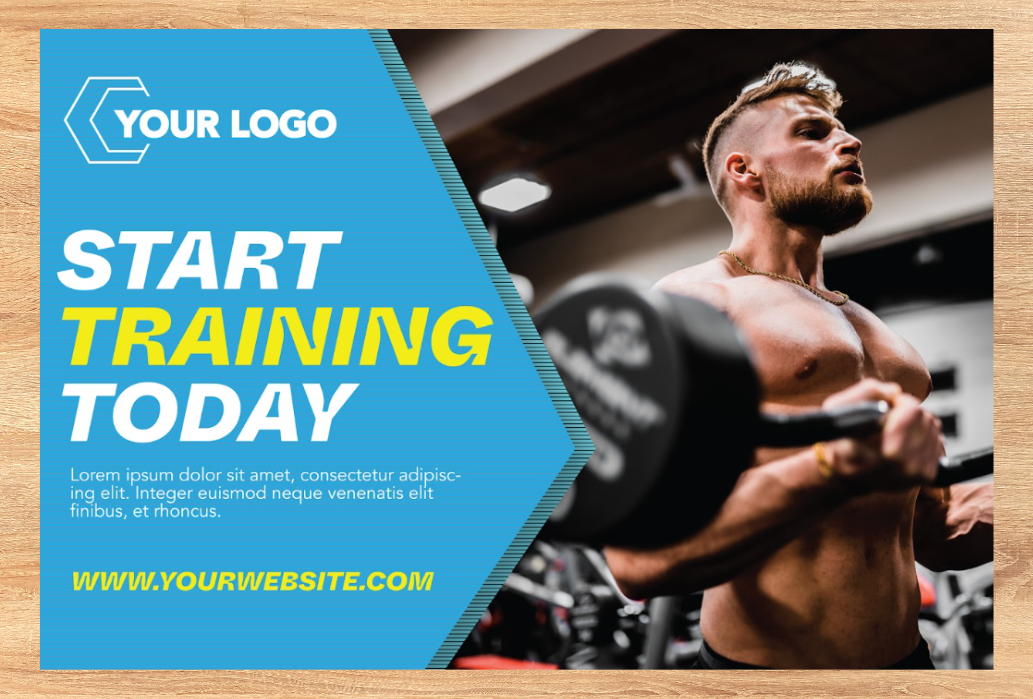 gym postcard template
