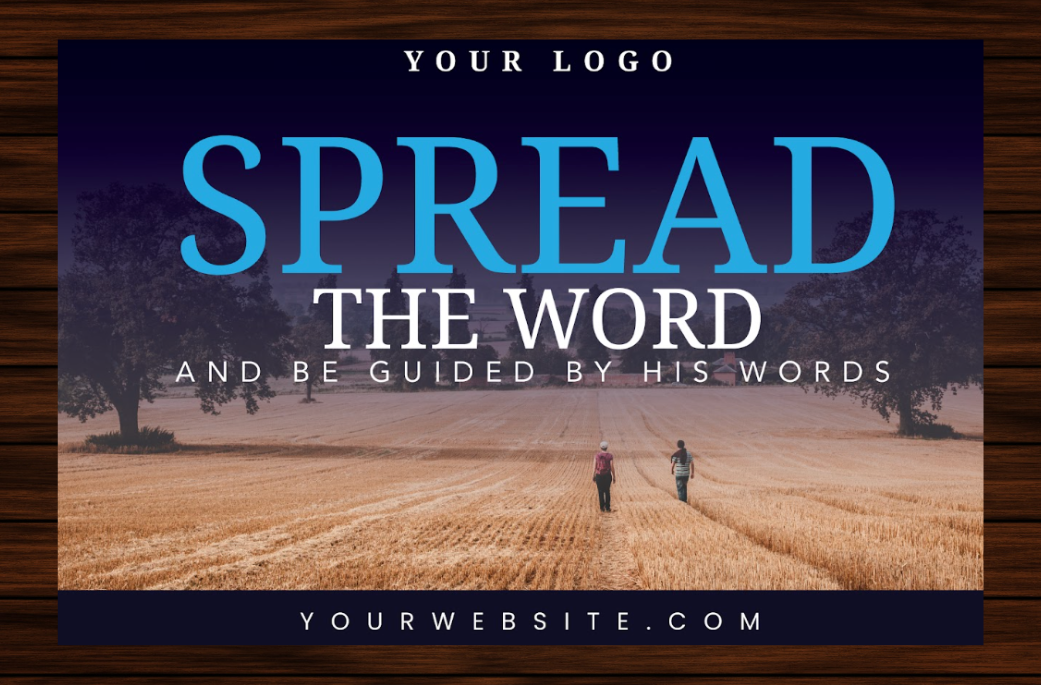 church postcard template