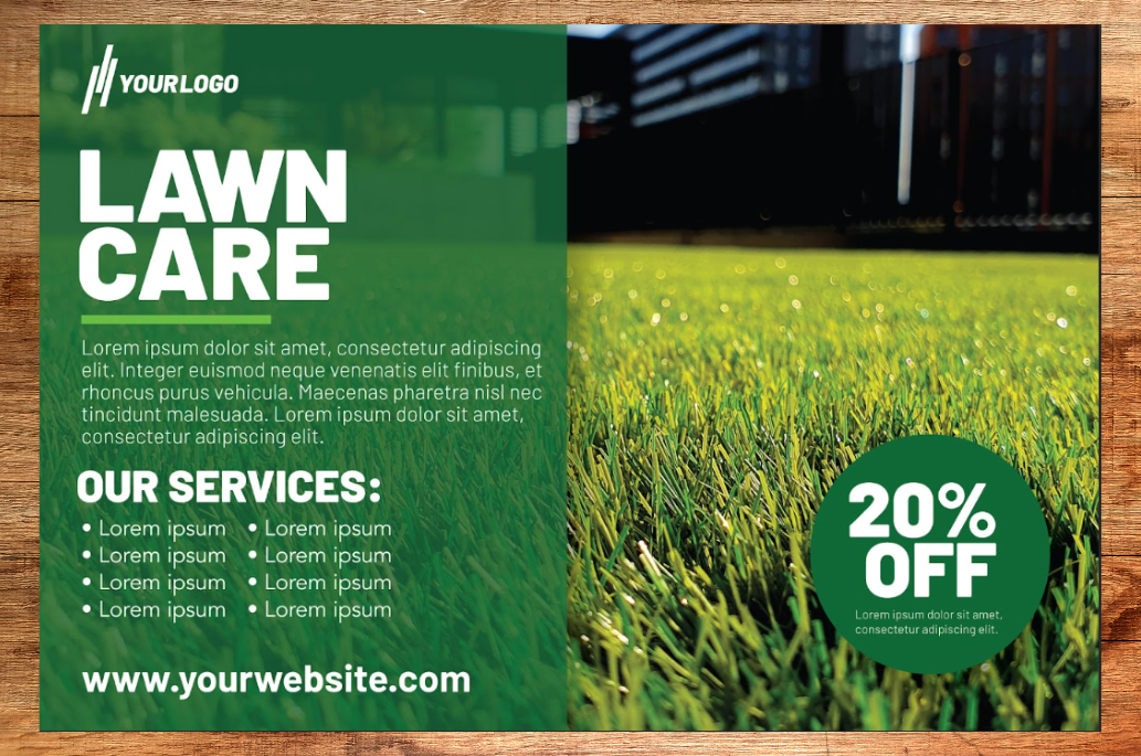 landscaping post card template