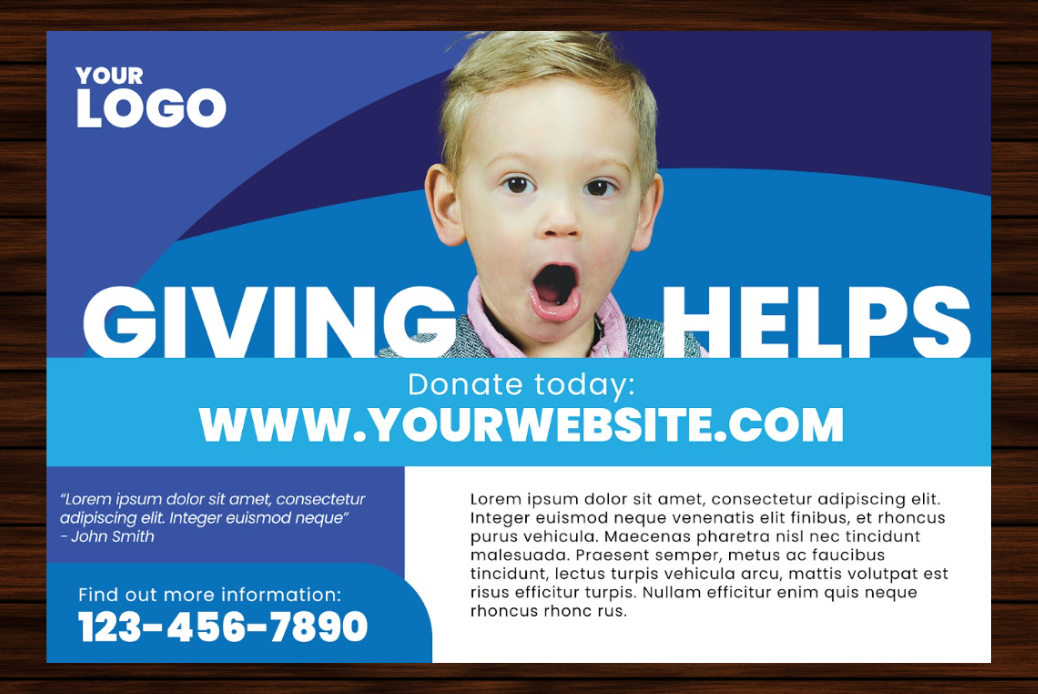 postcard template for non profit organizations