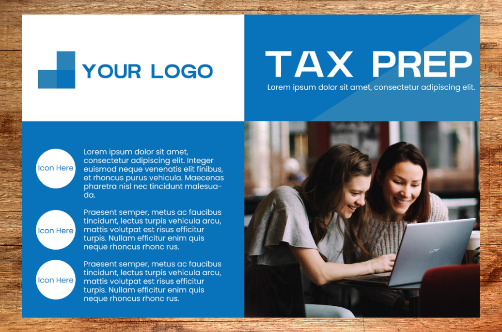 financial services postcard template