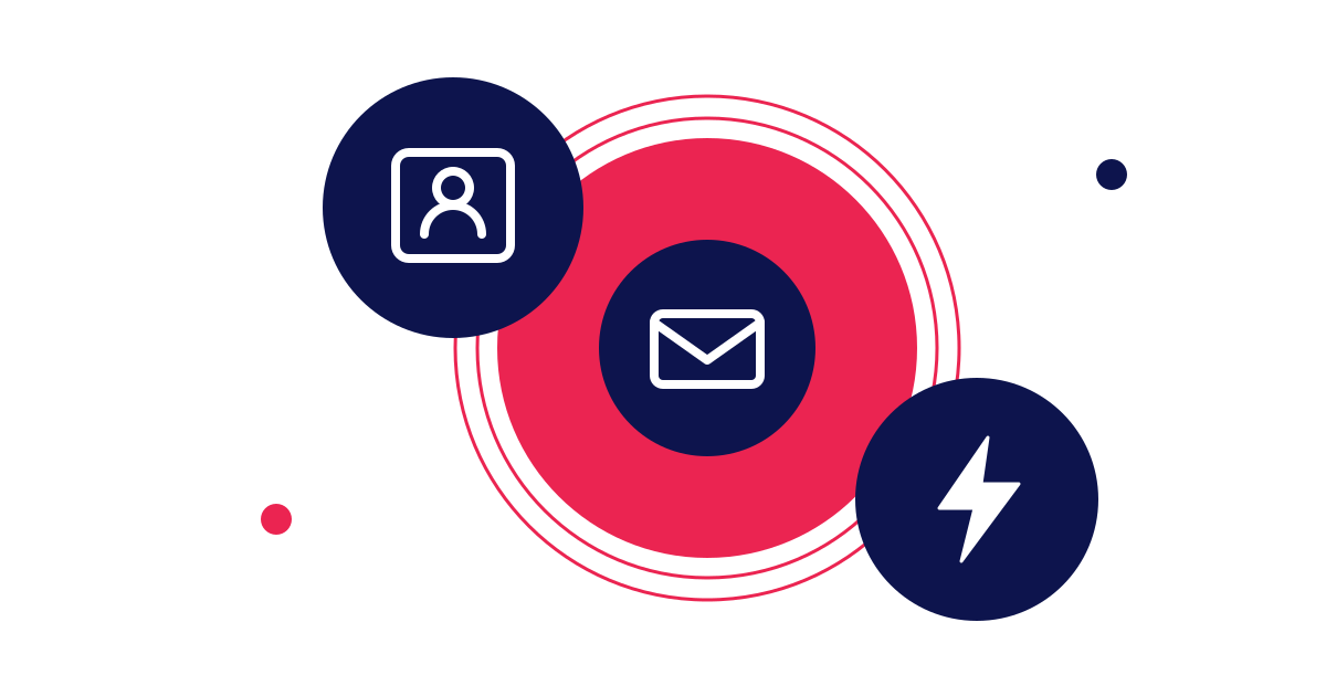 A QuickBooks customer record becoming a mailed postcard through Direct Mail Manager